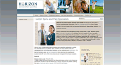 Desktop Screenshot of horizonspineandpain.com